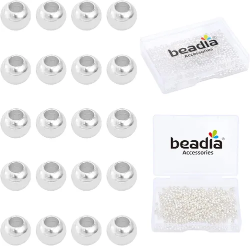 Vista 13 de BEADIA - Cuentas espaciadoras redondas bañadas en oro de 14 quilates, 2 mm, 600 piezas para hacer joyas sin decoloración