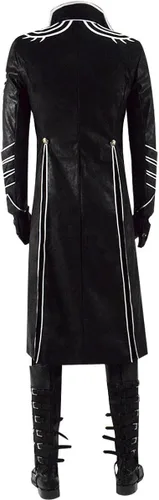 Vista 3 de Vergil DMC 5 - Chaqueta de cosplay para hombre, abrigo Virgil, chaleco para disfraz de Halloween