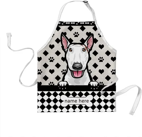 Vista 17 de Delantal lindo de lunares de perro personalizado Peeking Dog Boxer, Boxer-2