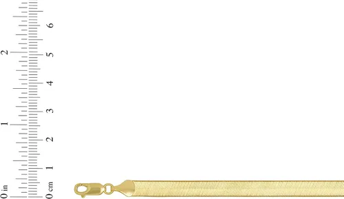 Vista 4 de Floreo 10k Yellow Gold 6mm Super Flexible Silky Herringbone Chain Bracelet