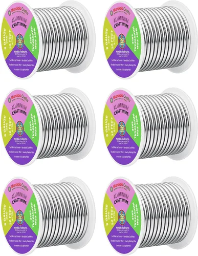 Vista 130 de Mandala Crafts - Alambre de aluminio anodizado de calibre 22 para hacer joyas - 137.2 m de alambre flexible surtido y coloreado - Doble para bonsái
