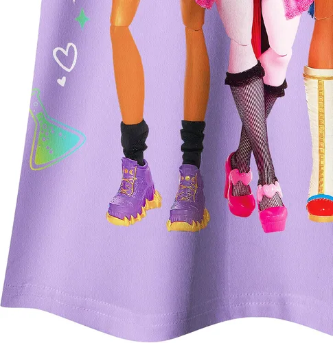 Vista 6 de DJYLBV Monster Dress For Girls Doll Toys School Casual Dress Toddler Clothes Costume Kids