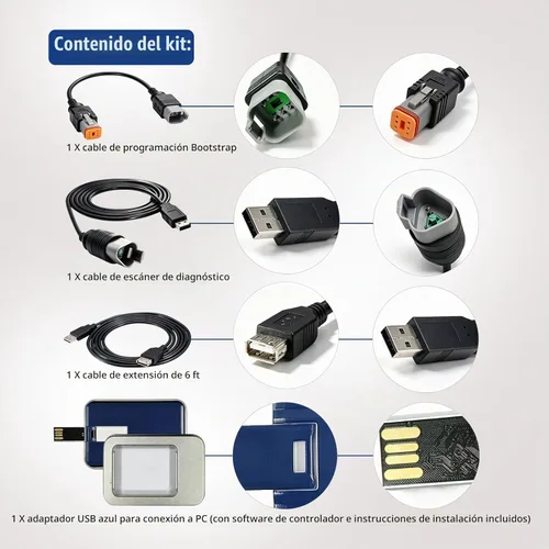 Vista 5 de Kit de diagnóstico del escáner de la herramienta del cable de FT232RL cabido Evinrude E-TEC FICHT DI G2