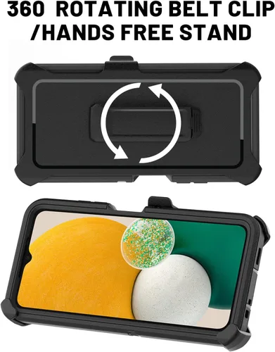 Vista 4 de AICase Funda para Galaxy A13 5G, resistente protección contra caídas, cuerpo completo, a prueba de golpes, a prueba de polvo, militar, resistente