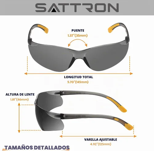 Vista 7 de Gafas de seguridad teñidas paquete de 48, lentes de humo oscuro con protección UV, gafas de sol de seguridad para hombres y mujeres, protección