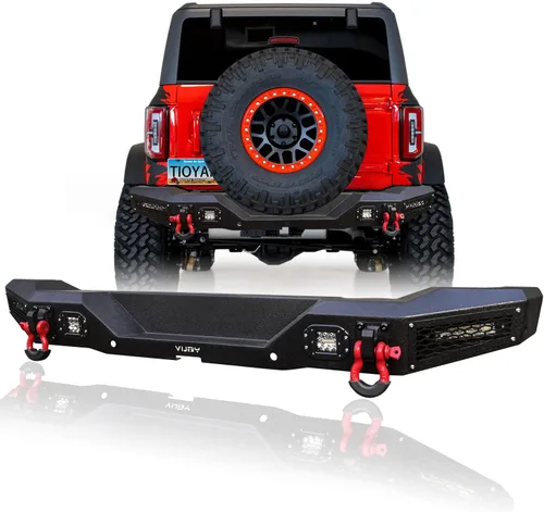 Vista 10 de Parachoques Trasero Bronco Textura Negro Compatible con Ford Bronco 2021 2022 2023 2024 2025 2026 (No es compatible con la versión Sport)