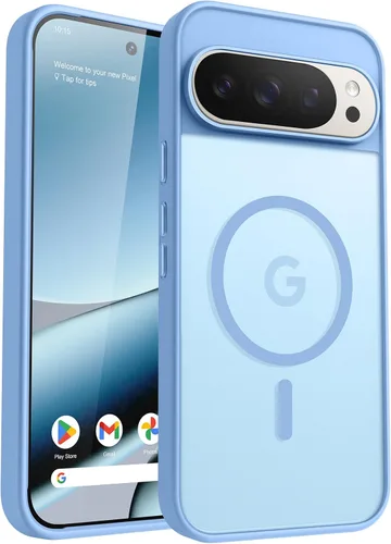 Vista 68 de Funda para teléfono Google Pixel 9 Pro XL, Compatible con Magnético, Protección contra Caídas de Grado Militar Translúcida Mate Resistente a Golpes