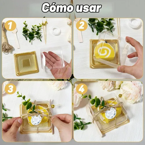 Vista 6 de 50 juegos de tazas de charcutería con tapas, mini recipientes