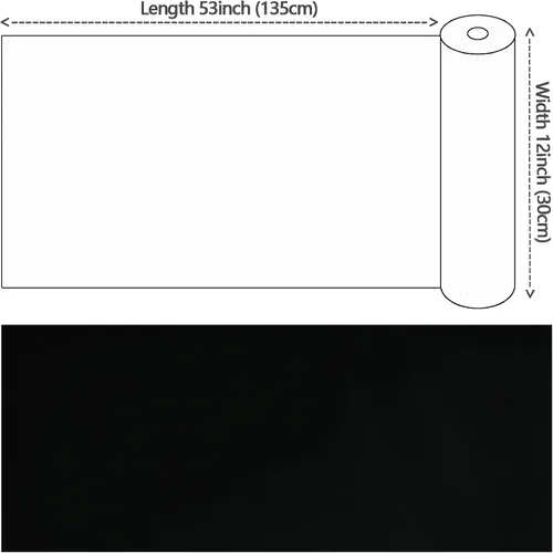 Vista 3 de Rollo de piel sintética color liso negro de 12 x 53 pulgadas, material para hacer manualidades, hacer manualidades, aretes de cuero, lazos, costura