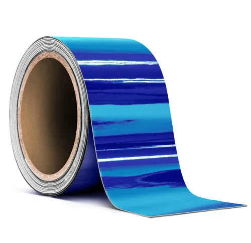 Vista 3 de VViViD Rollo de cinta adhesiva de vinilo cromado de liberación de aire azul (1 pulgada x 20 pies)
