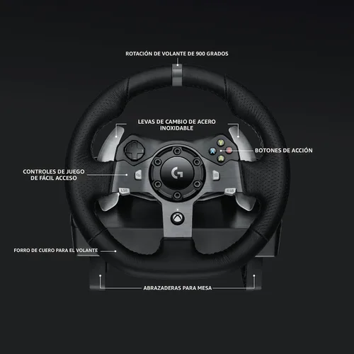 Vista 5 de Volante para juegos de carrera Logitech G920 (941–000121)