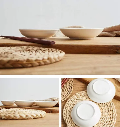 Vista 5 de Platos de cena de cerámica para gatos, platos de condimentos, platos de aperitivos, cuenco de inmersión