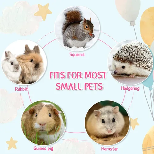 Vista 7 de Jetec - Juego de 2 alfombrillas para cama de conejillo de indias, lindo color, patrón de oso Warm Small Animal Stuff, Soft Fleece for Hamster