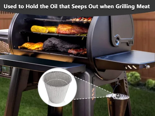 Vista 5 de Piezas de repuesto desechables de aluminio para cubo de grasa para Pit Boss 67292, Camp Chef, Oklahoma Joe's 9518545P06, Rec Tec, Traeger