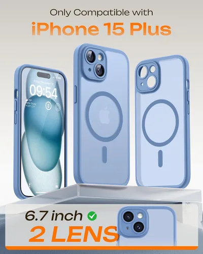 Vista 93 de TOCOL Funda para iPhone 11, compatible con Magsafe, protección completa de cámara, imanes integrados, protección contra caídas, funda translúcida