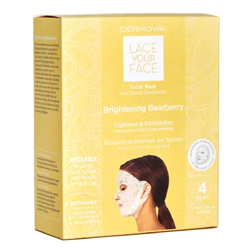Vista 12 de Máscara facial Lace Your Face de compresión, como se ve en el programa Shark Tank, algodón biodegradable reutilizable, cuidado de la piel, Péptidos