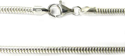 Vista 3 de Brazalete de plata esterlina cable de serpiente con broche para cuentas europeas