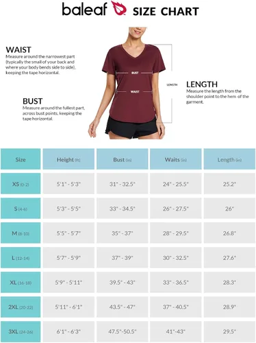 Vista 7 de BALEAF Women's Short Sleeve Running Shirts Athletic Lightweight Quick Dry Workout Training Yoga Crewneck Tops