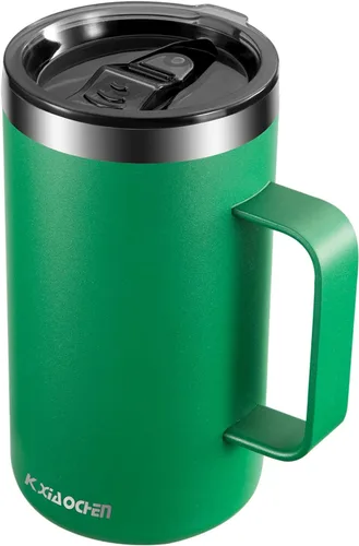 Vista 22 de KXIAOCHEN - Taza de café aislada de 20 onzas con tapa, taza de café de acero inoxidable, vaso de café de doble pared con aislamiento al vacío