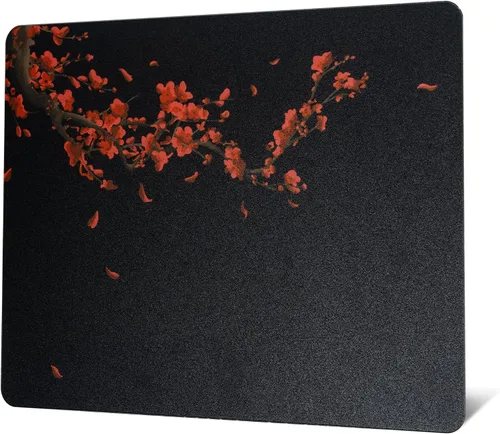 Vista 14 de XVX - Alfombrilla de mouse de vidrio para juegos, color negro, para deportes electrónicos, alfombrilla grande de 16.2 x 12.2 pulgadas, alfombrilla