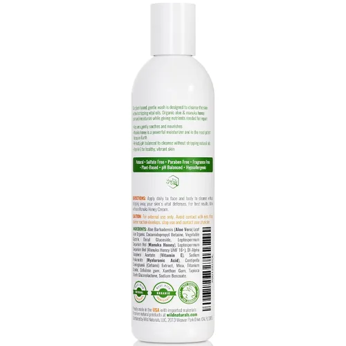 Vista 10 de Jabón corporal exfoliante natural para mujeres, gel de baño orgánico sin sulfato, jabón corporal limpio y vegano para pieles sensibles con aloe