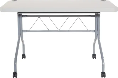Vista 6 de Mesa cuadrada de resina multiuso Office Star Work Smart 36 x 36 x 29 pulgadas, MetalPlástico/Resina, gris
