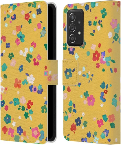 Vista 295 de Head Case Designs Officially Licensed Ninola Ditsy Flowers Yellow Nature Bold Leather Wallet Case Compatible with Samsung Galaxy A07 4G