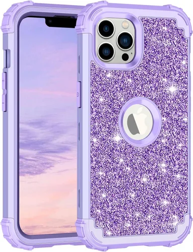 Vista 31 de LONTECT Funda para iPhone 15 Plus con purpurina brillante 3 en 1, a prueba de golpes, resistente, híbrida, resistente, funda protectora de alto
