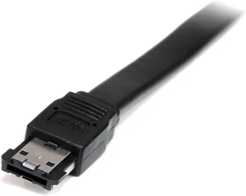 Vista 3 de StarTech - Cable eSATA externo blindado de 3 pies, color negro (ESATA3) Cable eSATA a eSATA, Serial ATA 150, macho a macho
