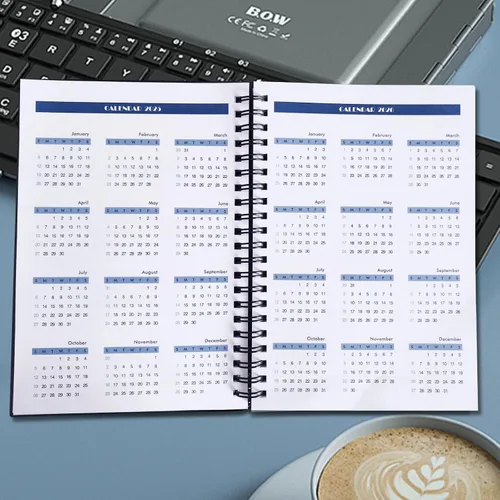 Vista 6 de UtyTrees Agenda diaria 2025-2026, agenda semanal y mensual de abril de 2025 a junio de 2026, planificador diario de 15 meses, calendario académico