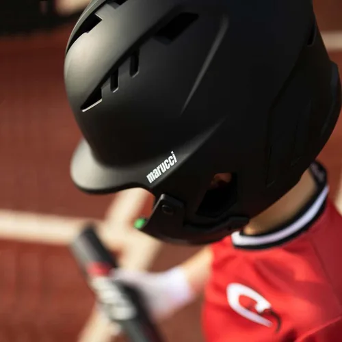 Vista 4 de Marucci DuraVent Casco de bateo, casco de béisbol verificado por NOCSAE con protector de mandíbula reversible y ventilación, tamaños para jóvenes