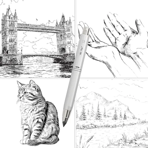 Vista 8 de Mr. Pen - Lápiz de 5,6 mm de mecanismo de embrague, lápices de dibujo para bocetos