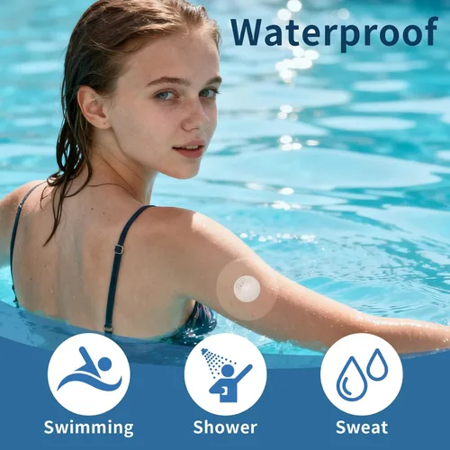 Vista 2 de Paquete de 50 parches de sensor Guardian 4 Waterproof Adhesive Patch for Guardian CGM Sensor Tape Without Glue in Center Long Stay for 7+ Days