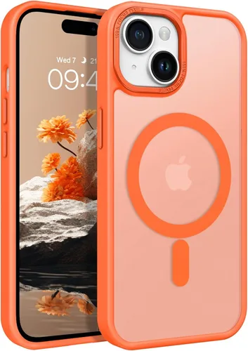 Vista 12 de BENTOBEN Compatible con iPhone 15 Plus, Funda de teléfono magnética translúcida mate delgada a prueba de golpes [Compatible con MagSafe] Funda