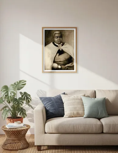 Vista 6 de Kamehameha I (Kamehameha the Great) - Portrait of the Hawaiian King (1758-1819) - Vintage Engraved Illustration - Master Art Print (Unframed) 6in x