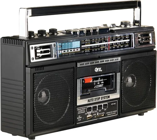 Vista 4 de Casete Bluetooth USB/SD CARD/AM/FM/SW1-2 Radio Boom Box W/Grabación y MIC