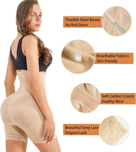 Vista 5 de Nebility Faja moldeadora de encaje con control de abdomen para mujer