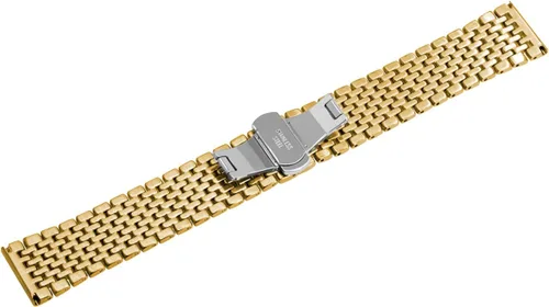 Vista 3 de Correa de reloj de metal de dos tonos con grabados cónicos de acero inoxidable para hombres y mujeres de 0.709 in, 0.787 in, 0.866 in, color negro