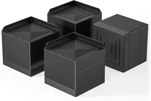 Vista 9 de Ezprotekt Elevadores de cama rectangulares ajustables que elevan hasta 1.5 pulgadas, elevadores de muebles adecuados para mesas, sofás, patas