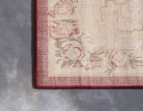 Vista 9 de Unique Loom colección Versailles - Alfombra clásica tradicional con motivo de medallón; 2' 2 x 3' 0 pies, rectangular, color borgoña/marfil