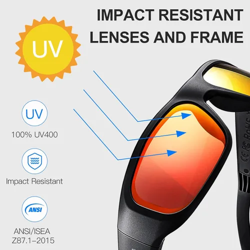 Vista 4 de OhO sunshine Bluetooth Audio Sunglasses, Lightweight Open Ear Sport Glasses, 10H Playtime,Water Resistant with Voice Control