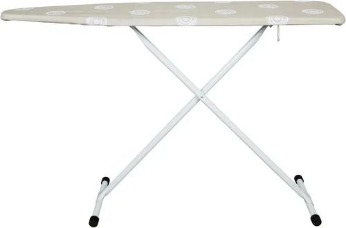 Vista 6 de Tabla de planchar con patas en T de altura ajustable con cubierta de almohadilla de algodón, plegable para uso doméstico