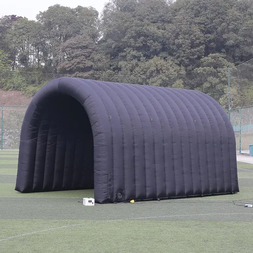 Vista 2 de SAYOK Túnel inflable de 16.8 pies, entrada de túnel deportivo, túnel deportivo, tienda de campaña inflable de túnel de fútbol con soplador