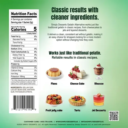 Vista 2 de Simply Desserts - Gelatina alternativa 0.3 oz Ea paquete de 4