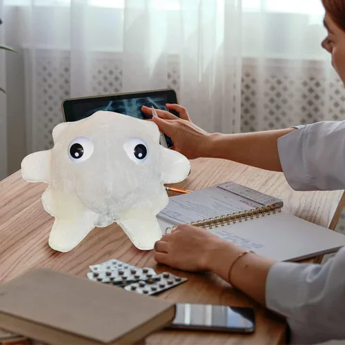Vista 5 de GIANT MICROBES Felpa de glóbulos blancos, tecnología de laboratorio, regalos de hematología, regalo de leucemia, esenciales de flebotomía