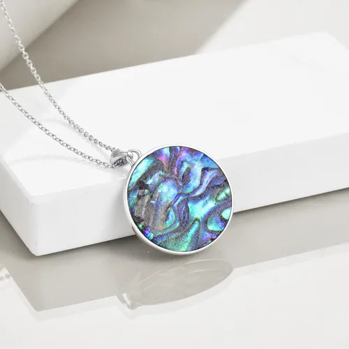 Vista 4 de CUPENDA Lotus FlowerEvil Eye Necklace Sterling Silver Evil Eye 7 Chakra Pendant Healing Spiritual Jewelry Birthday Gifts for Women