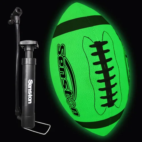 Vista 11 de Senston Fútbol Tamaño 9/6 – Premium Composite Cuero Escuela Secundaria/Niños/Jóvenes Fútbol con Bomba Tamaño Pelota de Pie con Bomba