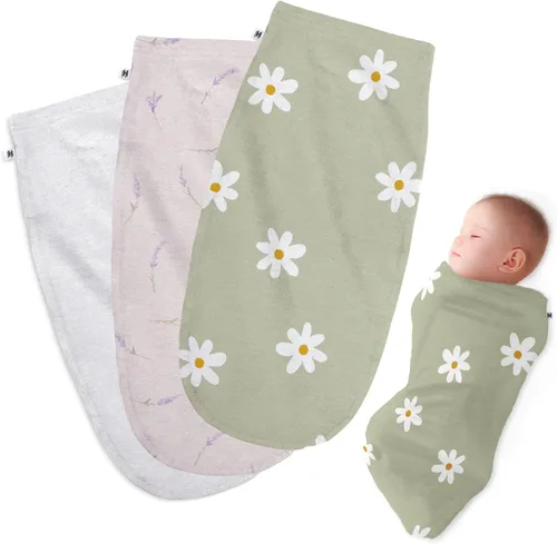 Vista 9 de Henry Hunter - Saco de envolver para bebé, The Simple Swaddle Pañales de algodón elástico suave para recién nacidos Pañales de bebé de 0 a 3