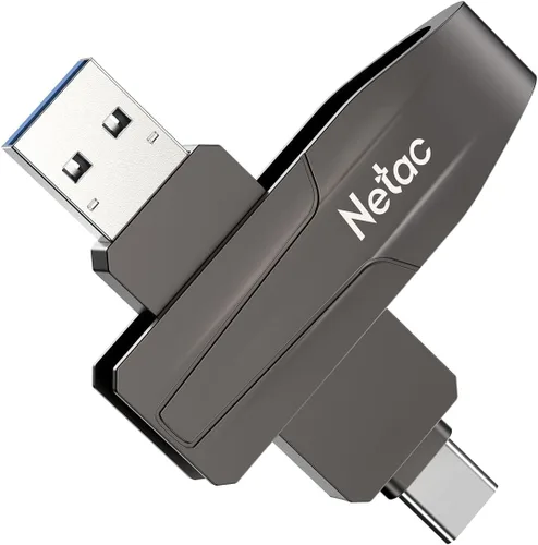 Vista 2 de Netac Unidad de estado sólido USB externa portátil de 128 GB de hasta 550 MB/s Tipo-c y USB 3.2 Interfaz dual para almacenamiento de datos