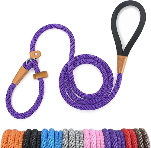 Vista 17 de lynxking Correa Deslizante para Perros de 5 6 8 PIES Correa de Entrenamiento para Perros Resistente de Servicio Pesado Trenzada Sin Tirones Correa